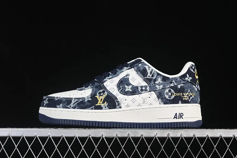 All categories Nk Air Force 1 Air Force series Nk Air Force 1 Low Air Force low-top Nike Air Force 1'07 Low LV joint white ink blue Air Force 1 low-top casual sneakers YF9511-820